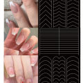 10PCS Nail Art Form French Stencil Inkjet Template Nail Stickers Manicure DIY SEVICH. 