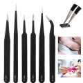 Tweezers 12 Pieces ESD Tweezers Tools Kit Anti-Static Non-Magnetic Stainless Steel Multi-Standard with Storage Bag. 
