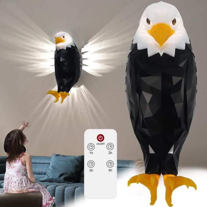Eagle LED Wall Light with Remote – USB Rechargeable, Magnetic Mount ...