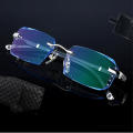 Presbyopia Glasses High Definition Frameless HD Reading Glasses Anti Fatigue Anti Blue Glasses for Men's Office Use Daily. 