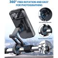 Universal Adjustable 360° Degree Rotating Waterproof Bike Phone Mount Cell Phone Holder for Motorcycle with TPU Touch-Screen. 