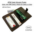 Bi Folding Men Purse Mini ATM Card Case for Boys in Best Quality PU Leather Slim ID Card Holder Wallet for Men Bifold Wallet for Men in Blue Brown Khaki and Coffee Colors Suitable for Daily Use Card Holder Wallet Slim Purse for Pocket Smart Wal. 