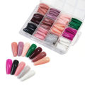 576 Pcs Box Colorful Nails Acrylic Full Cover Coffin Nail Tips Ballet Wear Nail Press On Nails With Gel DIY Manicure Nails 24 Colors Fake Nails For Girls Nail. 