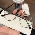 Clear Glasses Women Polygonal Metal Frame Eye Glasses 0 Flat Mirror Girls Glasses Blue Light Glasses Fashion Eyeglasses очки. 