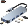 4-in-1 USB C Hub  4 Ports USB 3.0 Aluminum USB c Adapter OTG  Splitter Expander for MacBook Air Pro  iPad  Xiaomi Laptops Phone（4 in 1 USB）. 
