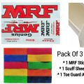 Pack Of 3 MRF Sticker Scuff Sheet for Bat 1 Toe Guard. 