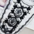 New black and white sequin raw edge appliqué embroidery bead patch fashion clothing accessories semi-finished products factory direct sale. 