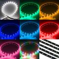 Yellow-30cm 15 LED Waterproof Flexible Car Strip Light Motor Bar String Daytime Running Tape. 