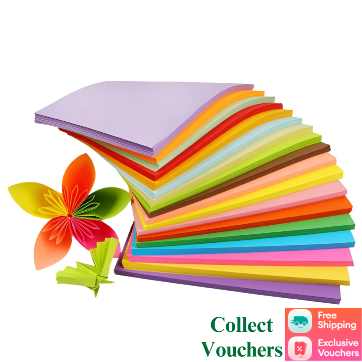 Computer Colour Paper - 100 Paper Sheets - 10 Multi Colours Papers - A4 Size