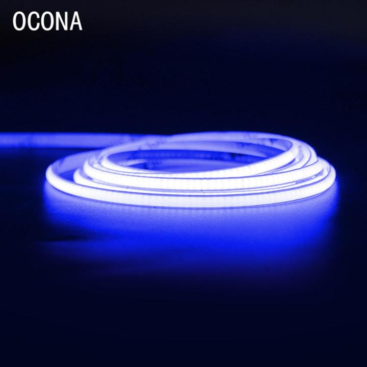 Flexible 4mm Width LED COB Strip Tape Lights for Decor Car DIY Model 480LEDs/m 9 Colors High Density Dimmable 12V 24V Cuttable