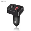 Kebidu Car Bluetooth Handsfree FM Modulator Dual USB Car Charger with LCD Voltmeter Display Fast Charge. 