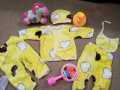 Newborn Imported New arrival winter velvet Yellow dress for baby girl or boy 0-6 months Pack of 5. 