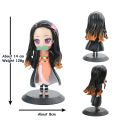 6 pcs set Demon slayer Anime Figure collectibles Nezuko Tanjirou Zenitsu Inosuke Kyoujurou Kimetsu No Yaiba Doll Q Figural PVC Model Gifts Toys anime toys collectables demon slayer. 