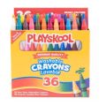Playskool Crayons 36 Bright Color Premium Quality Washable Crayon Colors. 