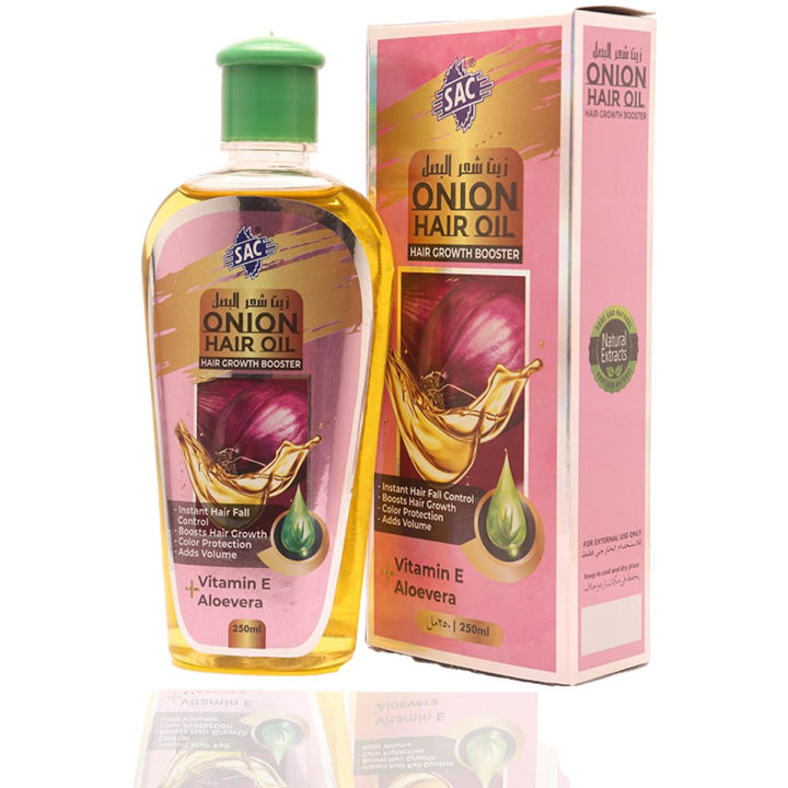 SAC Onion Hair Growth Oil - 250ml - Increases hair Length like no other Oils, Regains and Retains hair shine and smootheness