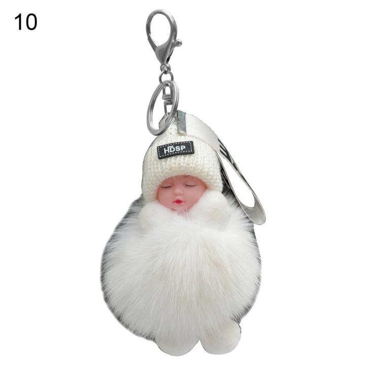 Pendant Keychains Ornamental Knitted Hat Wear Baby Key Ring