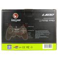 Dual Shock Wired Usb 2.0 Game Controller Joystick Joypad Game Pad For Pc & Laptop LANJUE L600 Black. 