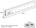 Vicloon Motion Sensor Cabinet Lights, 3 Pack LED Cupboard Lights, Auto On/Off LED Closet Light, Wireless USB Rechargeable Cabinet Night Light with Magnetic Strip for Wardrobe, Cabinet, Stairs [Energy Class A+++]. 