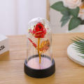Lifelong Artificial Rose Unique Foil with Acrylic Cover Eternal Flower LED Decorative Foil Rose for Wedding Birthday Party. 