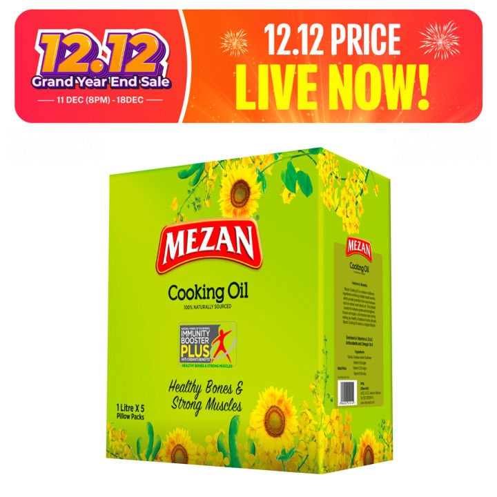 Mezan Cooking Oil 1x5 Ltr Carton