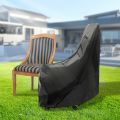 Waterproof Chair Cover Outdoor High Back Patio Stacking Furniture Protection - Black. 