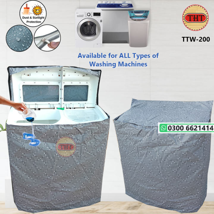 Waterproof Washing Machine Cover Twin Tub (Double) 9kg To 16Kg