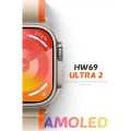 HW69 Ultra 2 SmartWatch Amoled 2.1 inch With ChatGPT Bluetooth Calling (Dual Style Straps). 