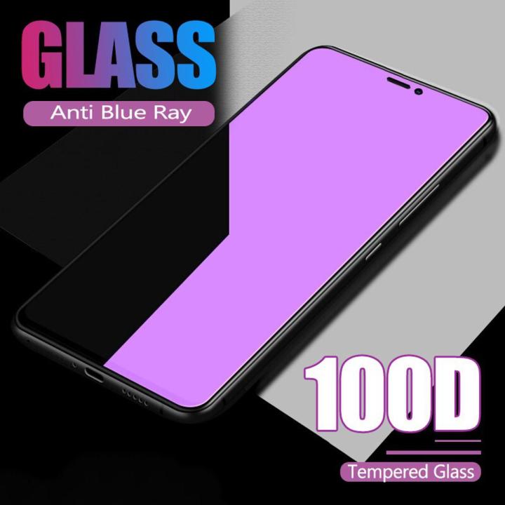 iPhone 11 12 13 Pro Max X XS XR 6 6S 7 8 Plus Anti Blue Ray Light Full Screen Protector Tempered Glass
