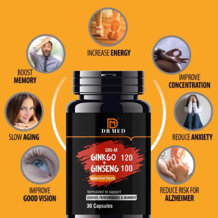 "DR MED GIN-M: Energy, Performance & Memory Boost 30 Capsules