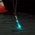 Glow In The Dark Hourglass Necklace Glass Pendant Necklace Luminous Pendant Jewelry Women S Gem Accessories. 