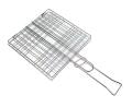 Bar B Q Stainless Steel Hand Grill For Fish and Chicken Meat Grill Grill pan. 