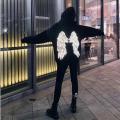 Angel Wings Reflective Glow In Dark Fleece Full Sleeves Pull Over Hoodie For Men & Women. 