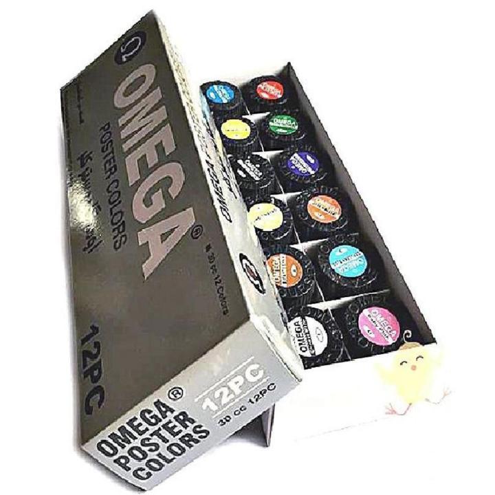 Omega Poster Colours Colors ( 12 Pcs ) - Multicolor