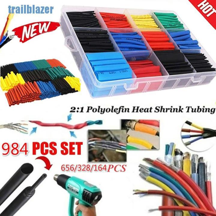 TBB Upgraded 164/328/656/984Pcs Heat Shrink Tubing Insulation Shrinkable Tube TBB