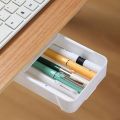 Under Desk Drawer Organizer Pencil Tray Storage Box Table Hidden Stationery Pen Holder Case Self Stick for Office School Home. 