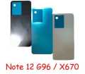 Infinix Note 12 G96 X670 Rear Back Body Casing  Replacement Battery Back Door For Infinix Note 12 G96 X670. 