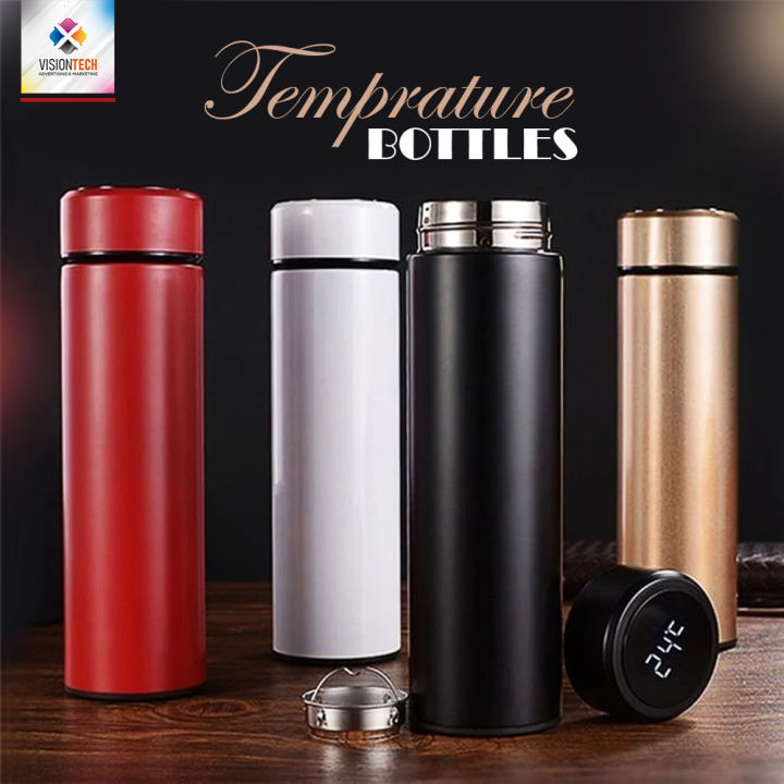 LED Temperature Bottle with Name – 500ml | Smart Temperature Display ...