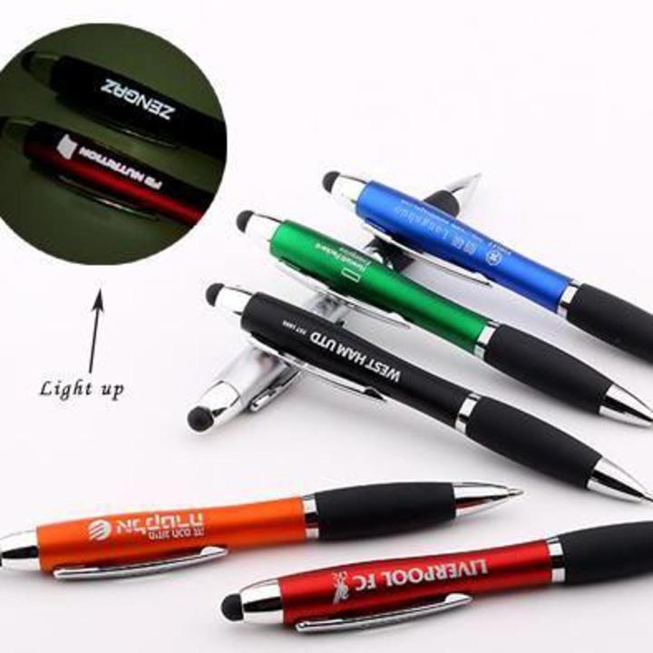 LED Light Pen Lighting Up Laser Logo Pen