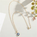 Lucky Eye Necklace Clavicle Chain Amulet Turkish Small Evil Blue Eye Necklace for Women Accessories Gift. 