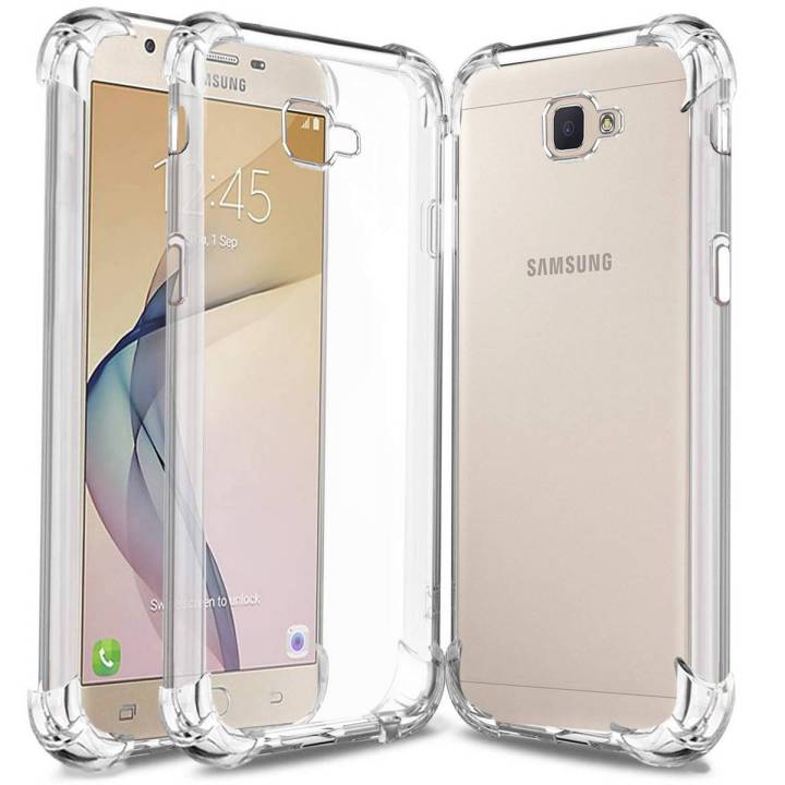 Samsung Galaxy J7 Prime Anti Shock Drop Resistance Transparent TPU Case Silicone Back Cover (1MM)