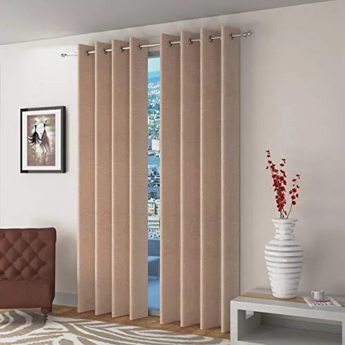 Beige%20Jute%20Window%20Curtains%20Set%20of%202%20Panels%20-%20Image%202