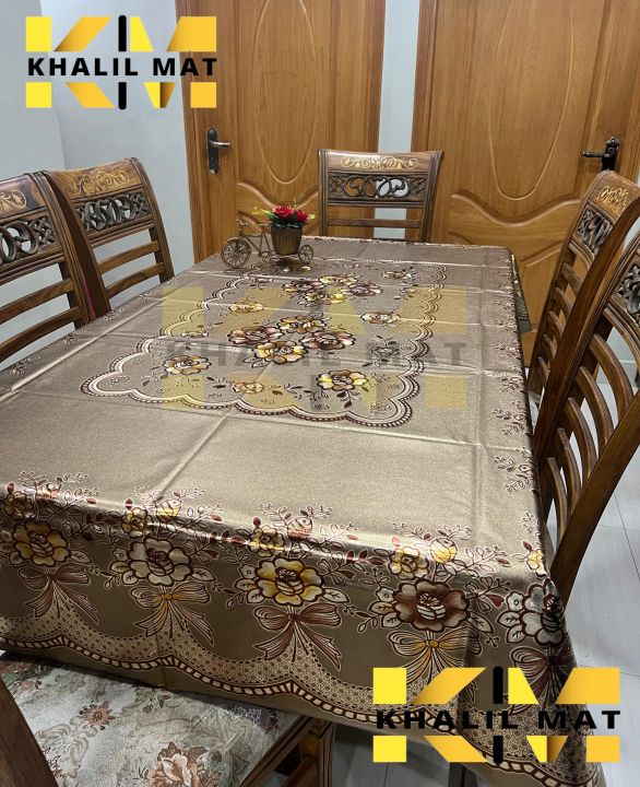 Dining Table Cover - Multi Design & Multi Color - PVC Sheet - 8 Chairs ...