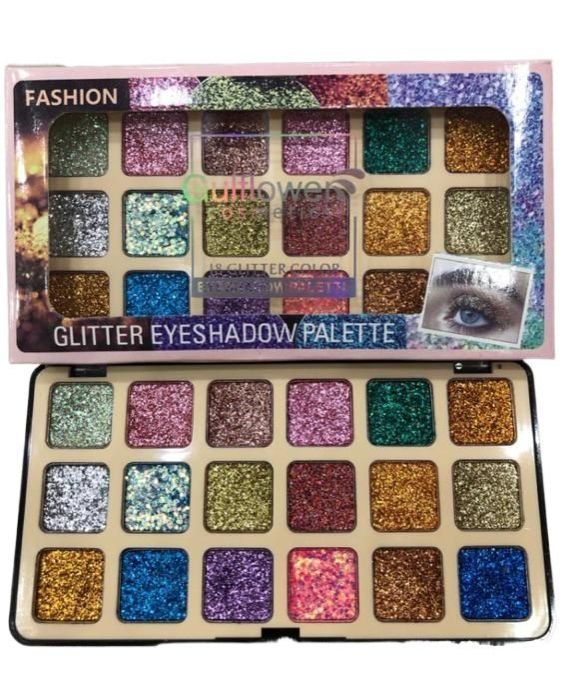 One Glitter Eyeshadow Palette with 18 Colors