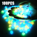 50/100Pcs Glow In Dark Pebbles Luminous Stone Garden Decoration Pebbles Outdoor Fish Tank Aquarium Decoration. 
