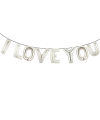 I love You Letter Foil Balloons Banner Set For Valentine's Day, Anniversary Decorations. 