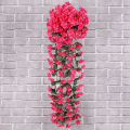 Modeow Artificial Drooping Flowers 2pcs Hanging Artificial Vine for Home Garden Wedding Decor Uv Resistant Faux Flower Plants for Indoor Outdoor Use Buyers' Favorite Artificial Plants Decor. 