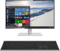 Arteck 2.4G Wireless Keyboard Stainless Steel Ultra Slim Full Size Keyboard with Numeric Keypad for Computer/Desktop/PC/Laptop/Surface/Smart TV and Windows 10/8/ 7 Built in Rechargeable Battery. 