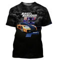 New 3D Movie The Fast And The Furious Print T Shirt Paul Walker Graphic T-shirts For Men Kid Fashion Hip Hop Short Sleeves Tees. 