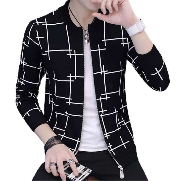 "Fashionable%20&%20Premium%20Quality%20-%20Stay%20Stylish%20with%20a%20Black%20Lining%20Printed%20Zipper%20Jacket,%20Featuring%20Trendy%20Design%20and%20Wash%20and%20Wear%20Convenience"%20-%20Image%203
