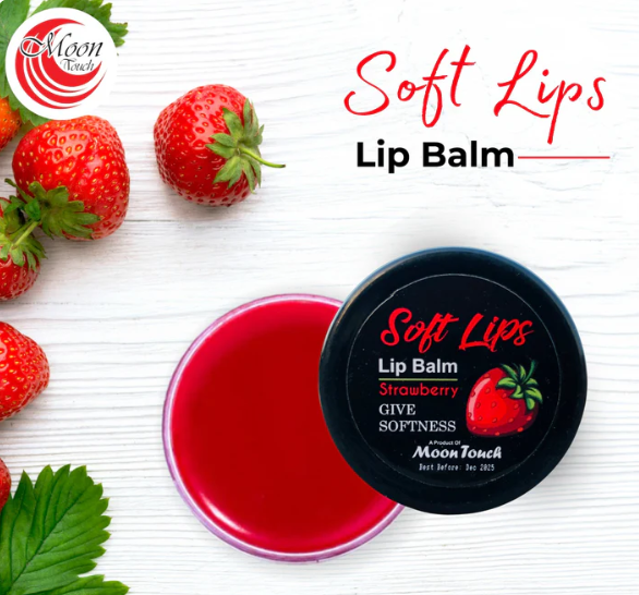 Strawberry Soft Lips (Lip Balm) By Moon Touch